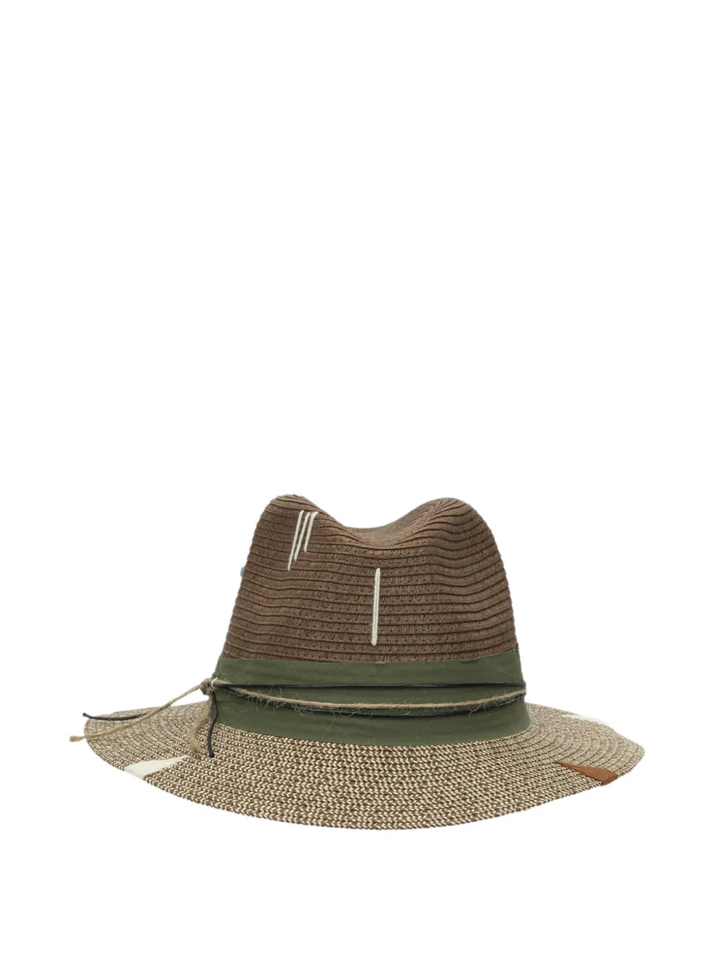 THE HAT GANG bead-embellished raffia hat - Marrone