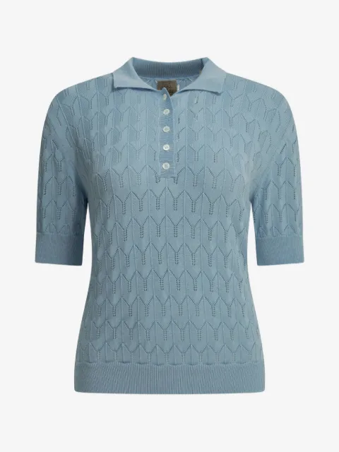 RAKKI California Poloshirt aus Pointelle-Strick