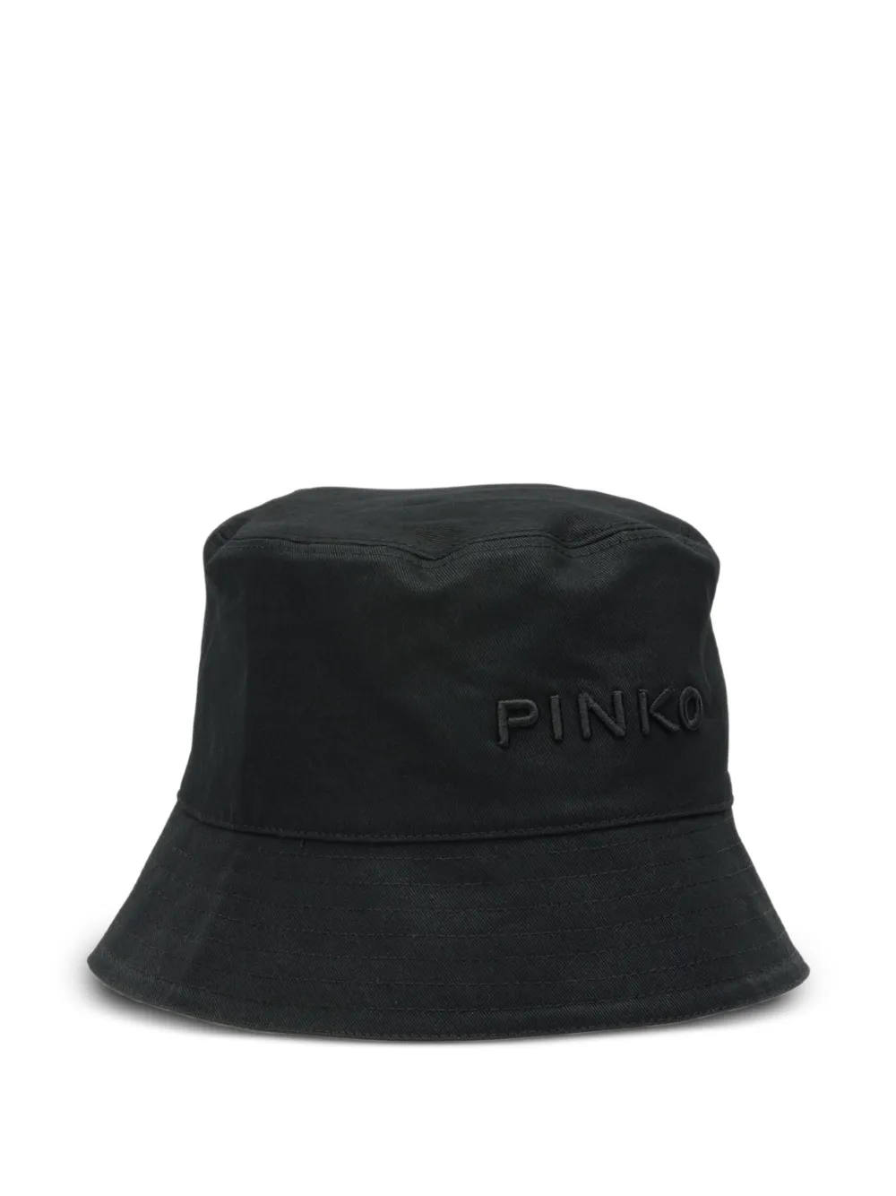 PINKO Vissershoed met geborduurd logo Zwart