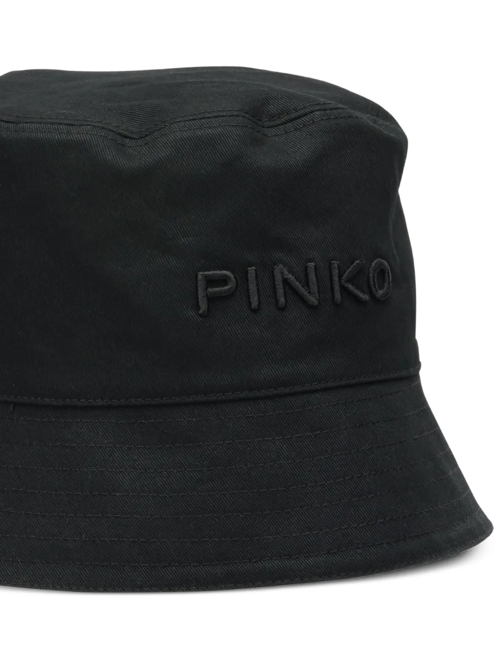 PINKO Vissershoed met geborduurd logo Zwart