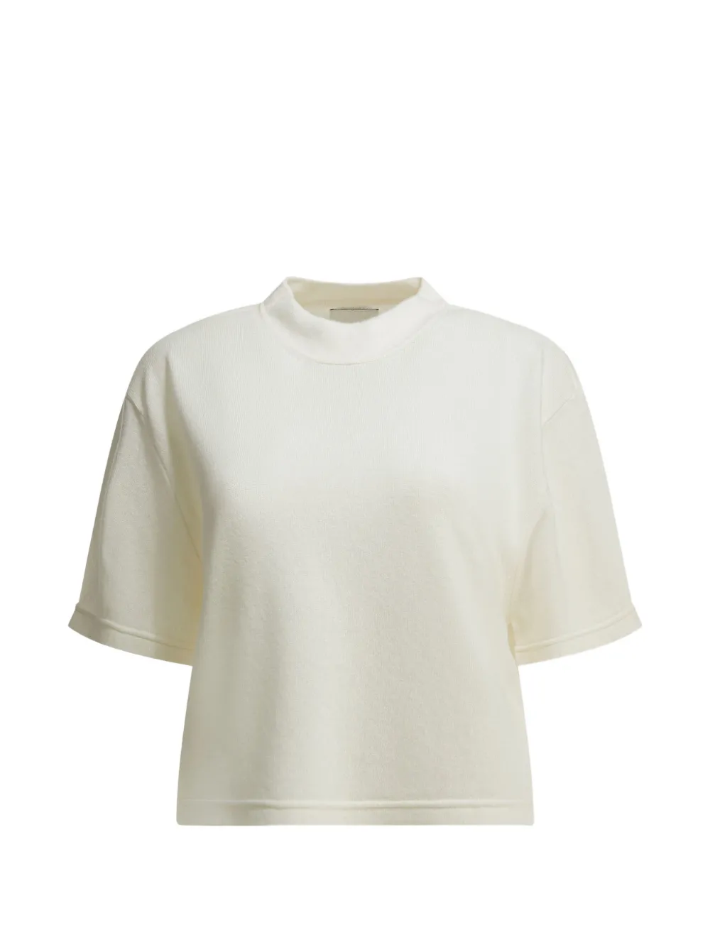 SA SU PHI cashmere cropped T-shirt - Toni neutri