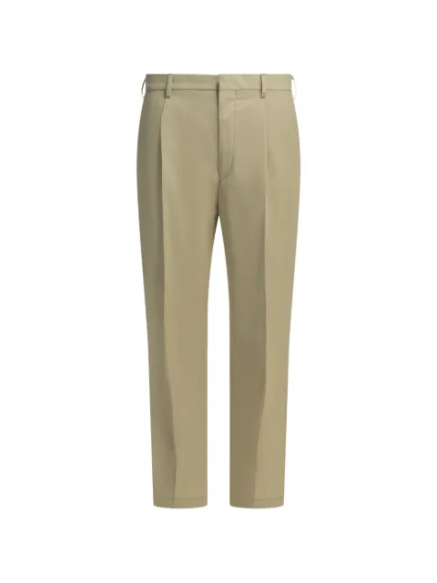 Prada pleated pressed-crease trousers