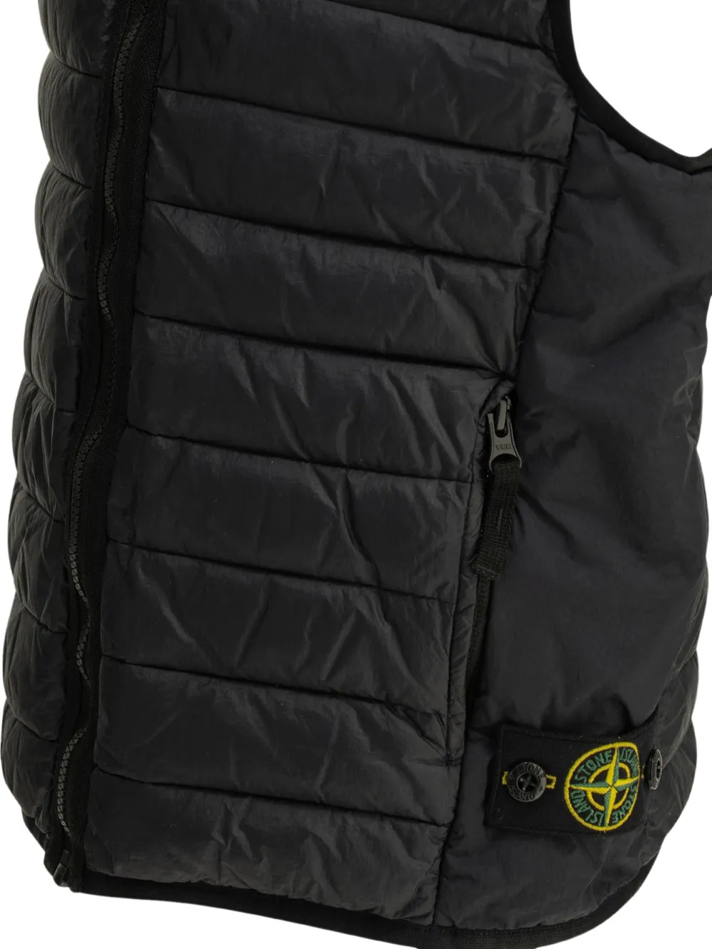 Stone Island Junior Gewatteerde bodywarmer met Compass-logopatch Zwart