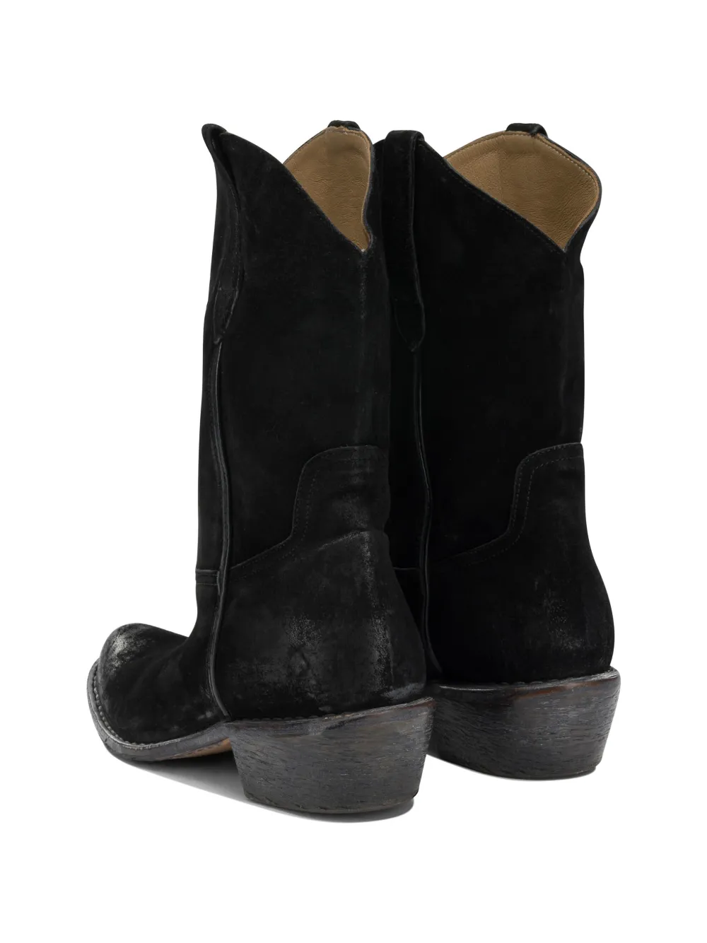 Moma panelled cowboy boots Zwart