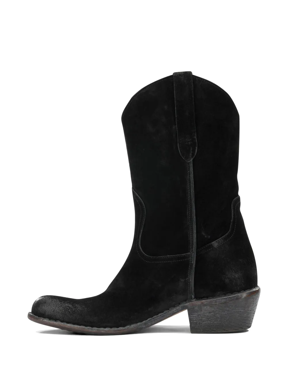 Moma panelled cowboy boots Zwart