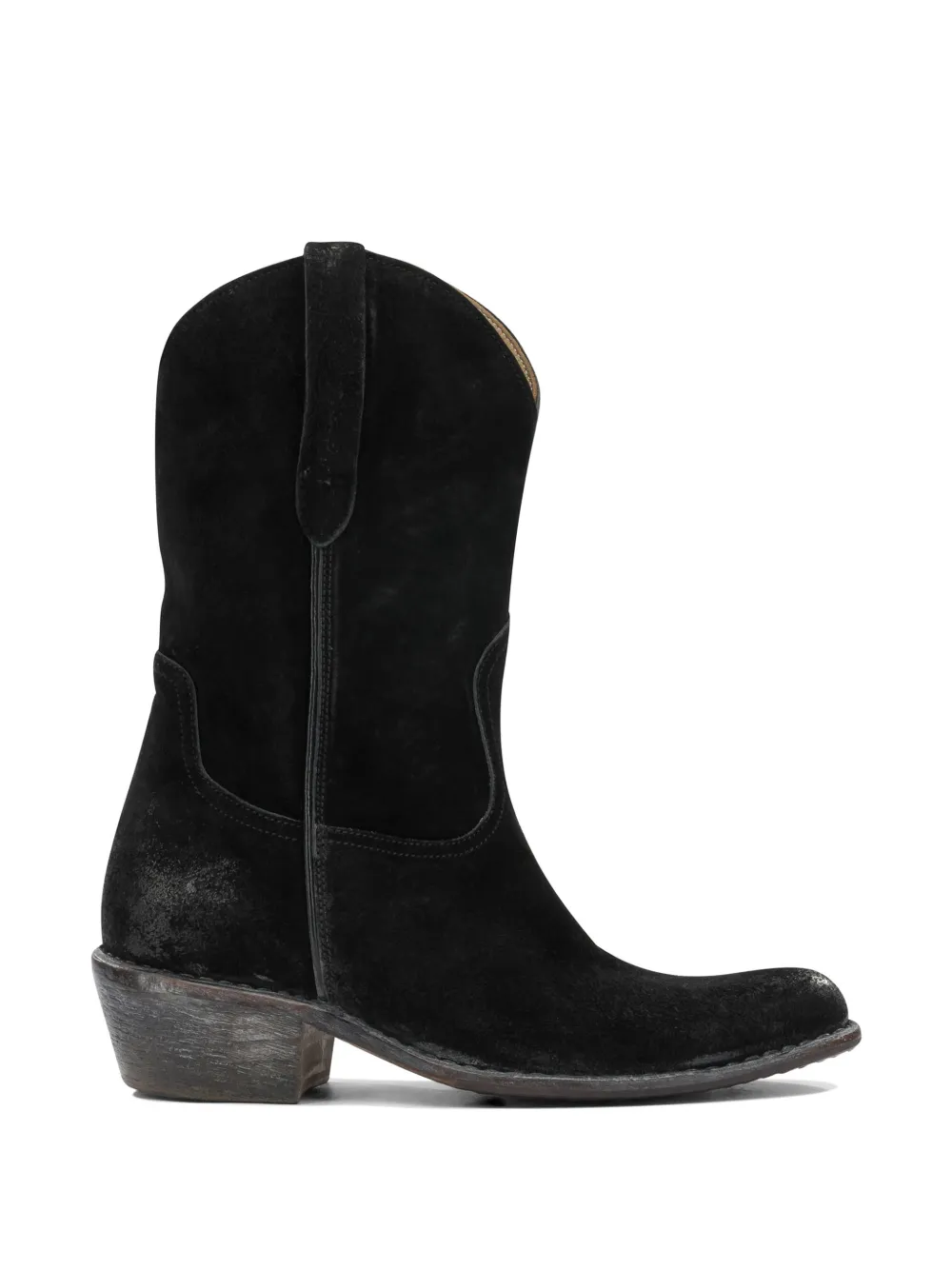 Moma panelled cowboy boots Zwart