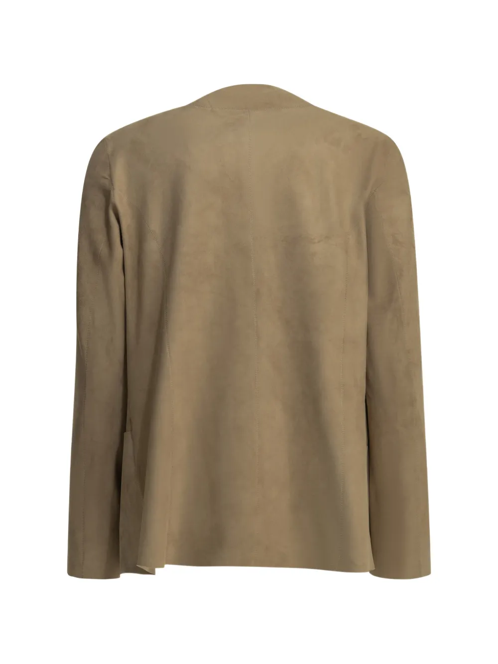 Salvatore Santoro Kraagloos suède jack Beige