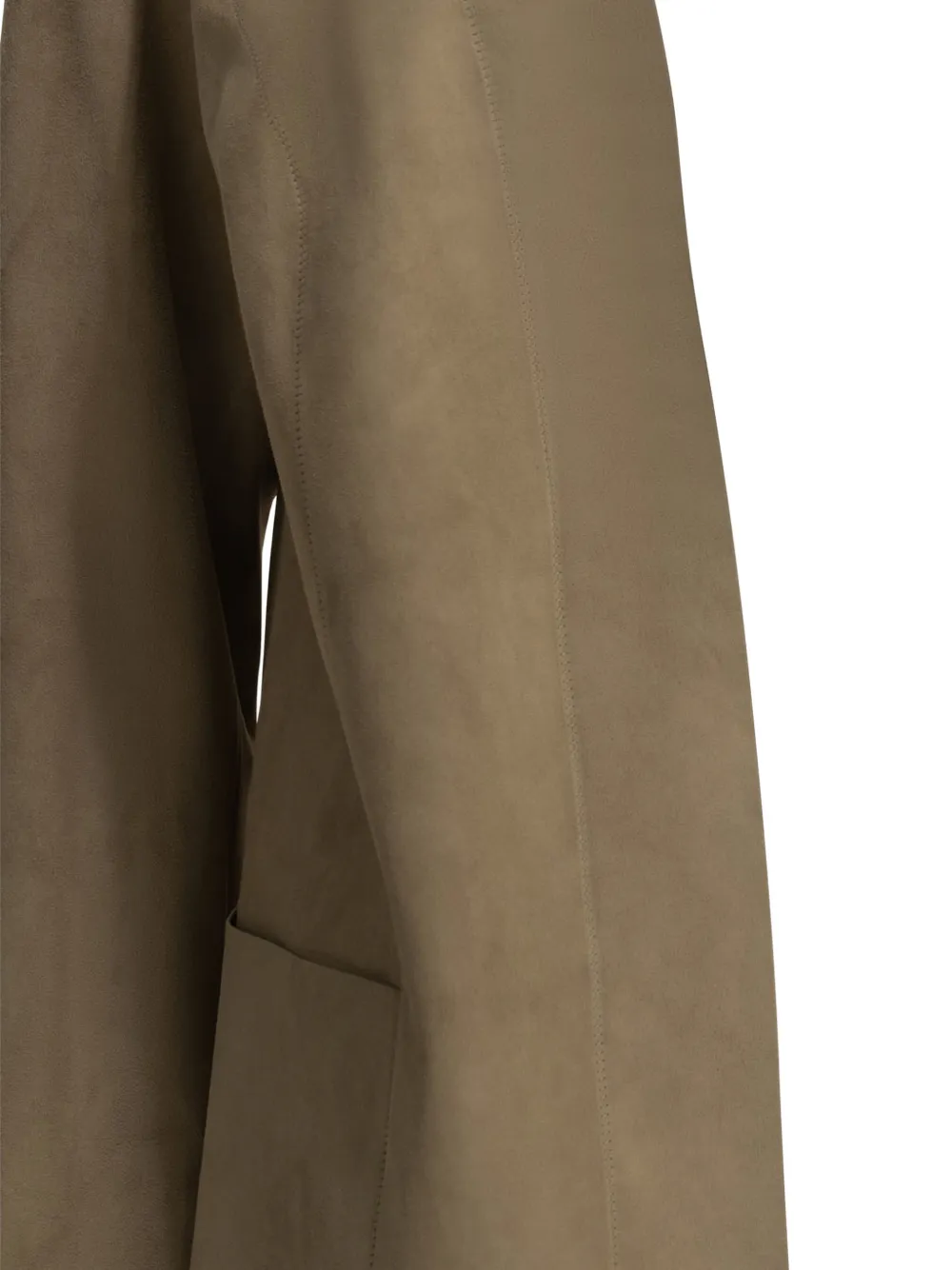 Salvatore Santoro Kraagloos suède jack Beige