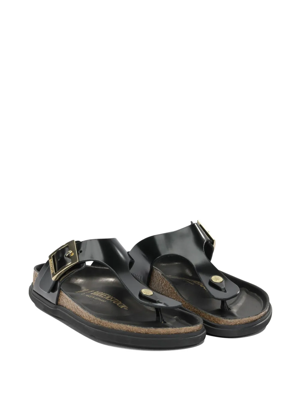 Birkenstock Gizeh Droplet sandalen met gesp Zwart