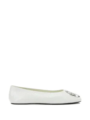 Ferragamo Viva Ballerina Shoes | White | FARFETCH