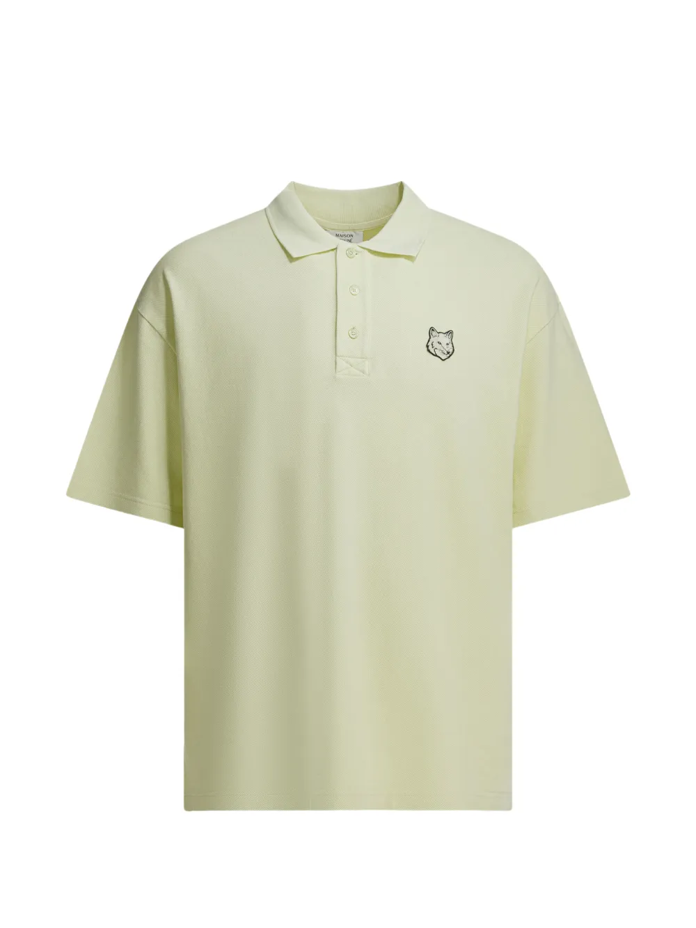 Maison Kitsuné fox-patch polo shirt - Verde