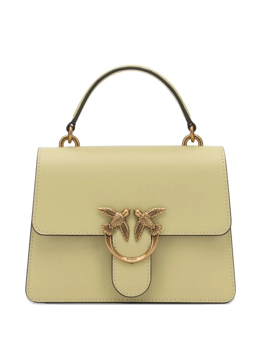 PINKO mini Love leather satchel bag - Verde