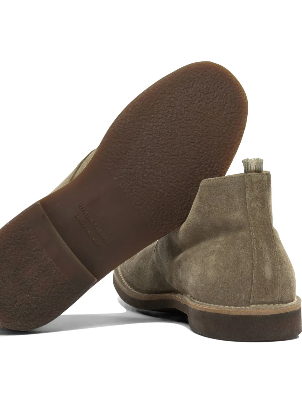 Officine Creative suede lace-up boots Beige