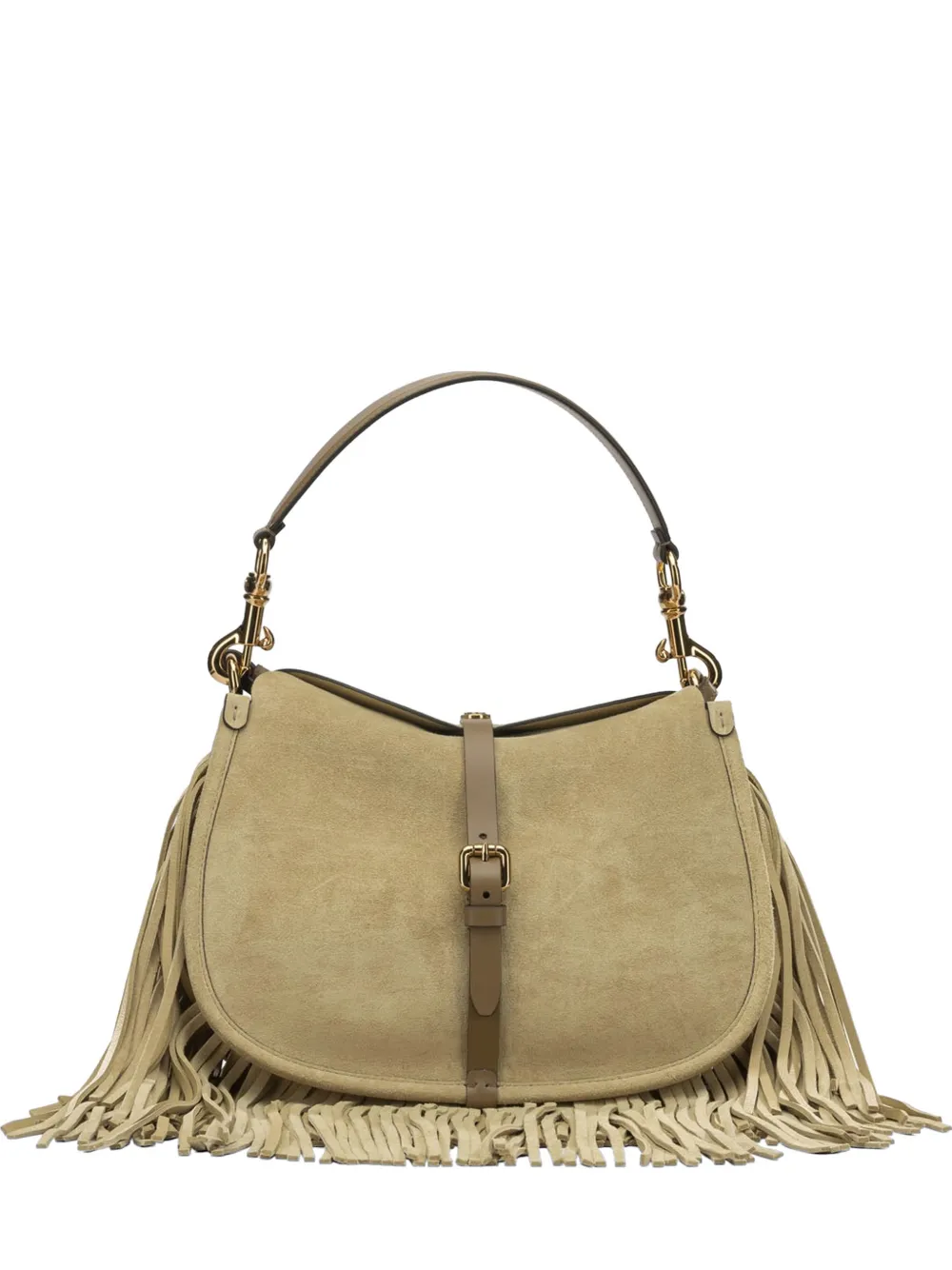 ETRO fringe-trimmed suede tote bag - Toni neutri