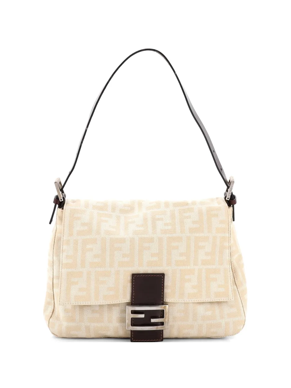 Fendi Pre-Owned Mama Forever Bag Zucca Canvas shoulder bag - Toni neutri