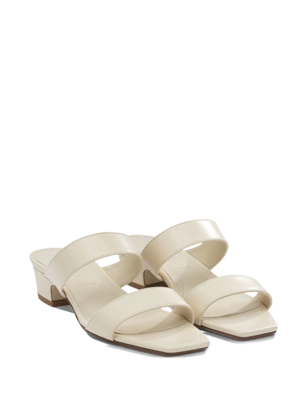 Aeyde Kami double-strap square-toe sandals Beige
