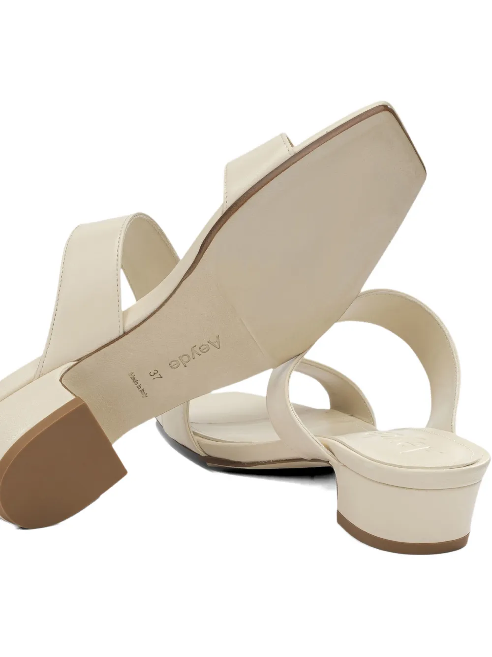Aeyde Kami double-strap square-toe sandals Beige