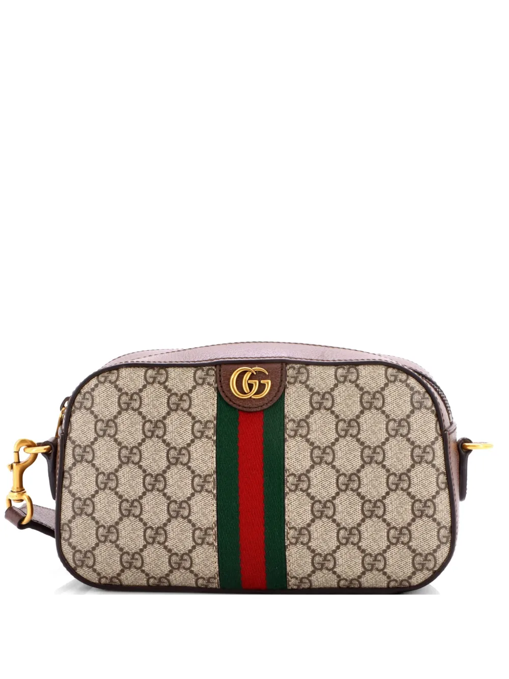 Gucci Pre-Owned Ophidia Convertible Camera Bag GG Coated Canvas with Leather Small shoulder bag - Marrone