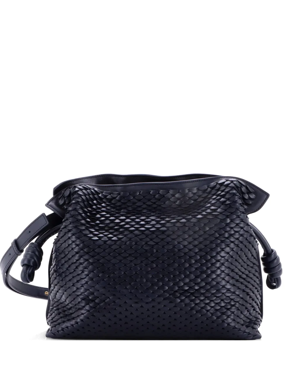 Loewe Pre-Owned Flamenco Scales Knot Leather Medium clutch bag - Blue