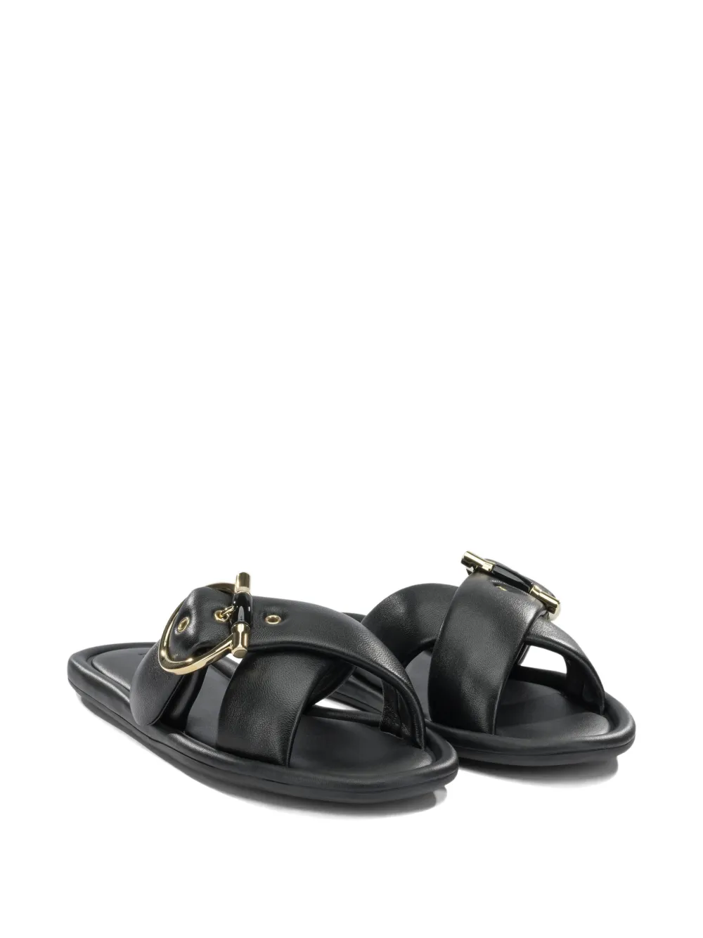Ferragamo Gancini sandals Zwart