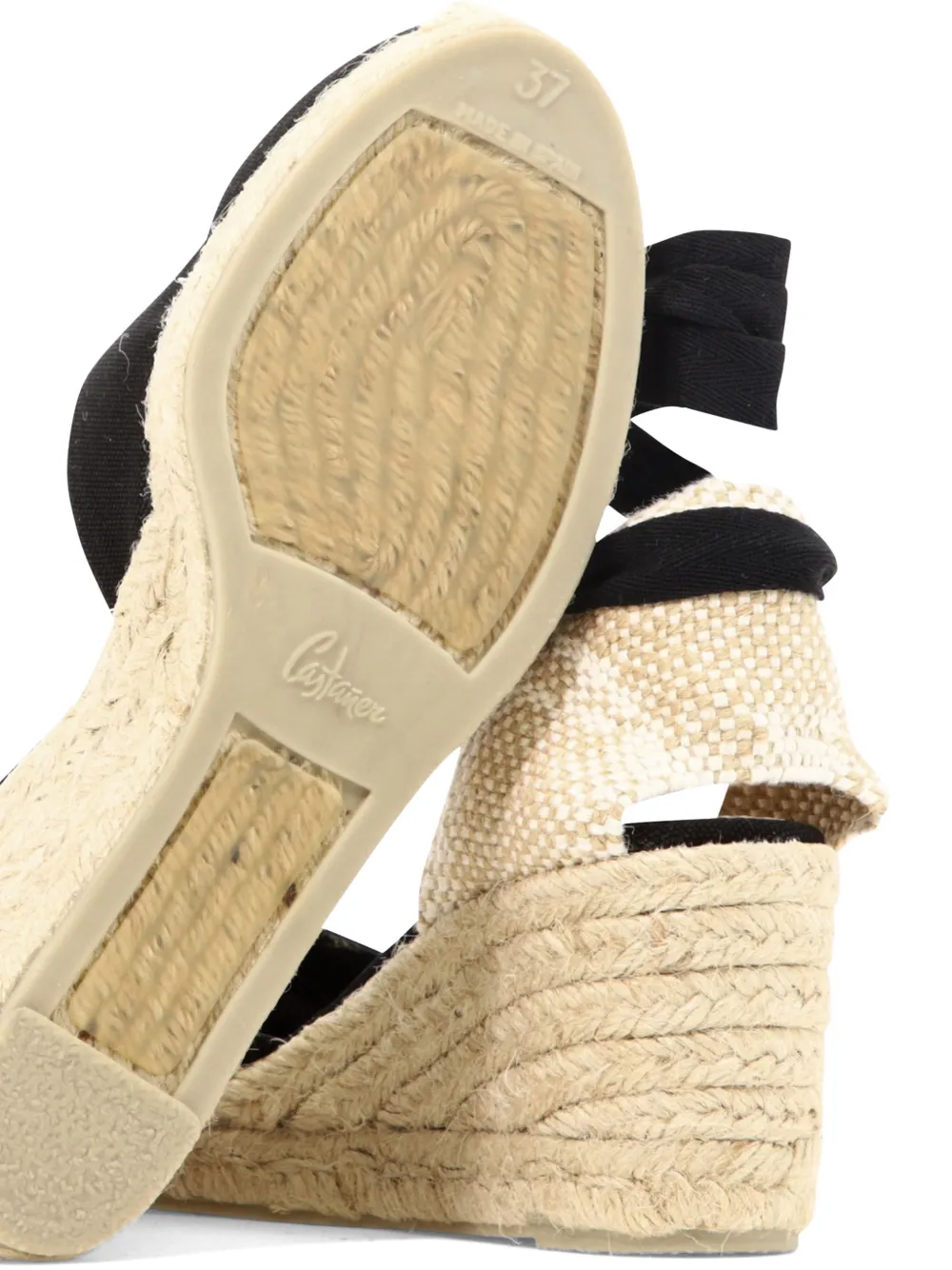 Castañer Carina espadrilles met sleehak Zwart