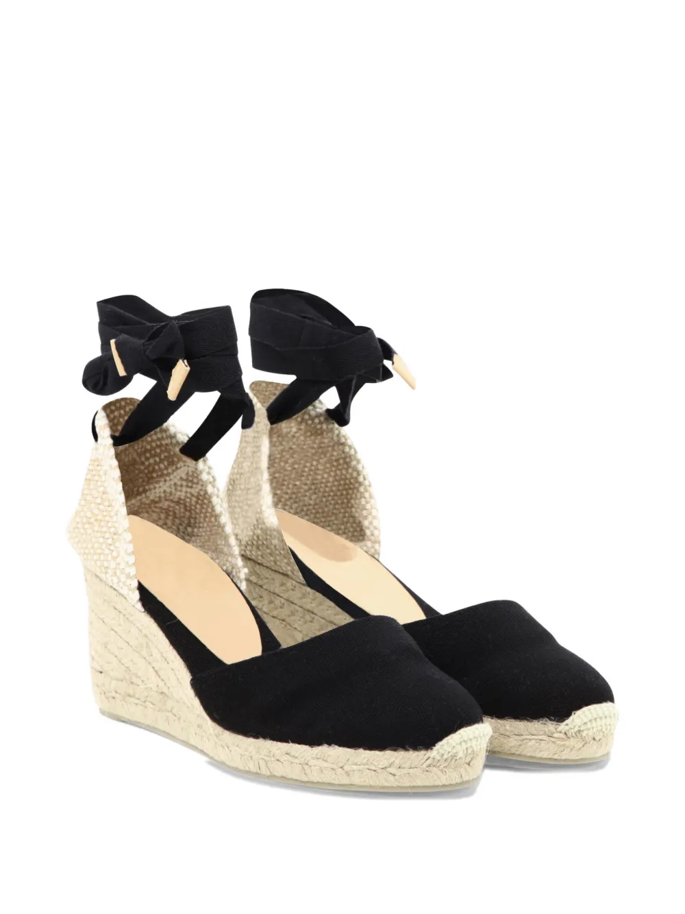 Castañer Carina espadrilles met sleehak Zwart