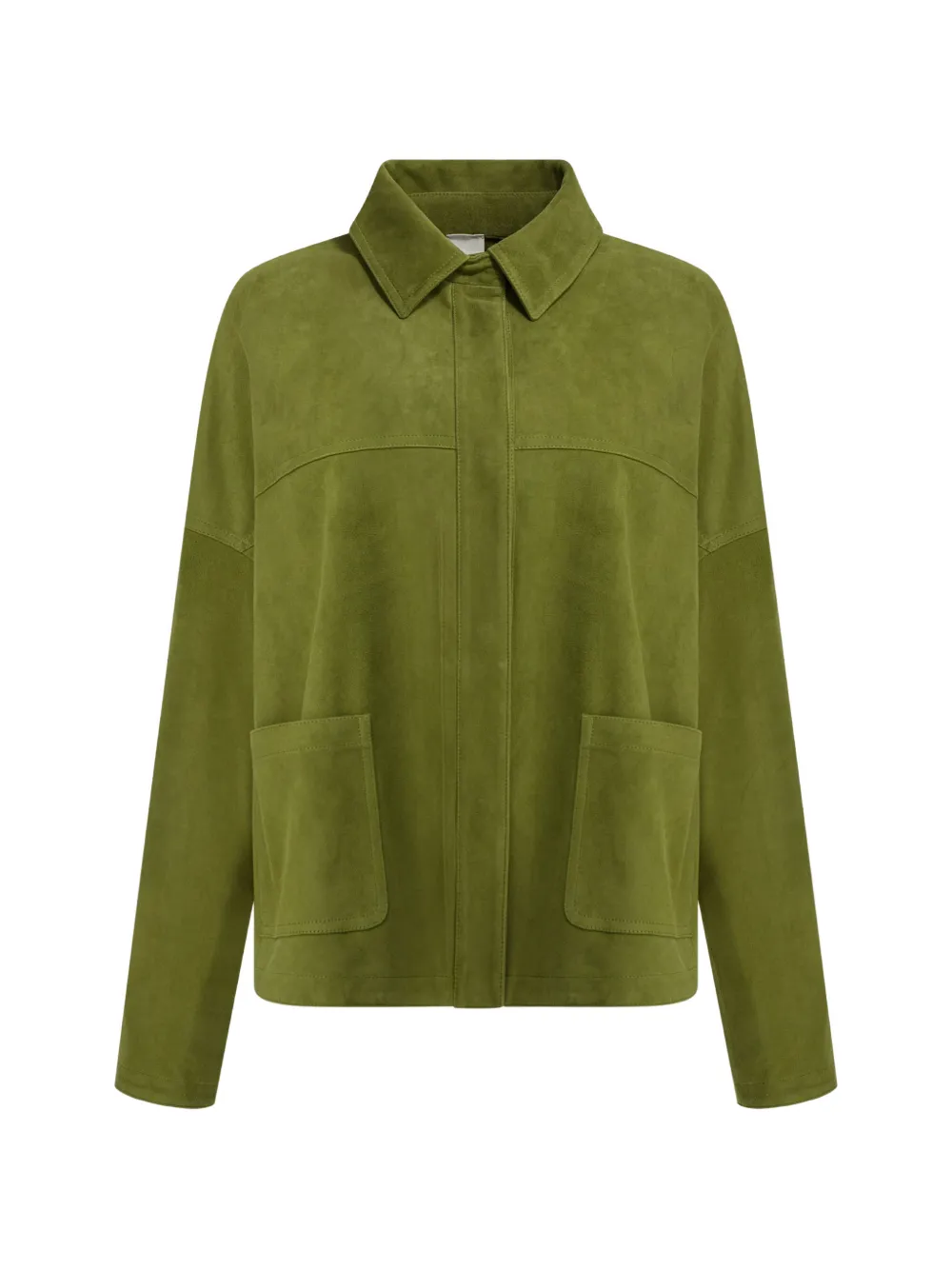 FURLING BY GIANI suede patch-pocket jacket - Verde