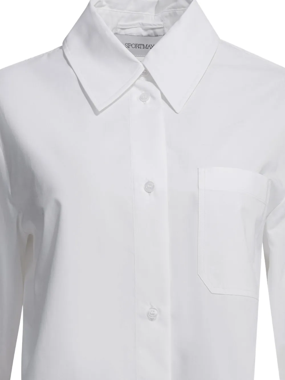 Sportmax Blouse met plooien en borstzak Wit