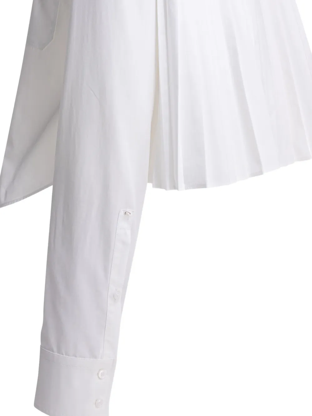 Sportmax Blouse met plooien en borstzak Wit