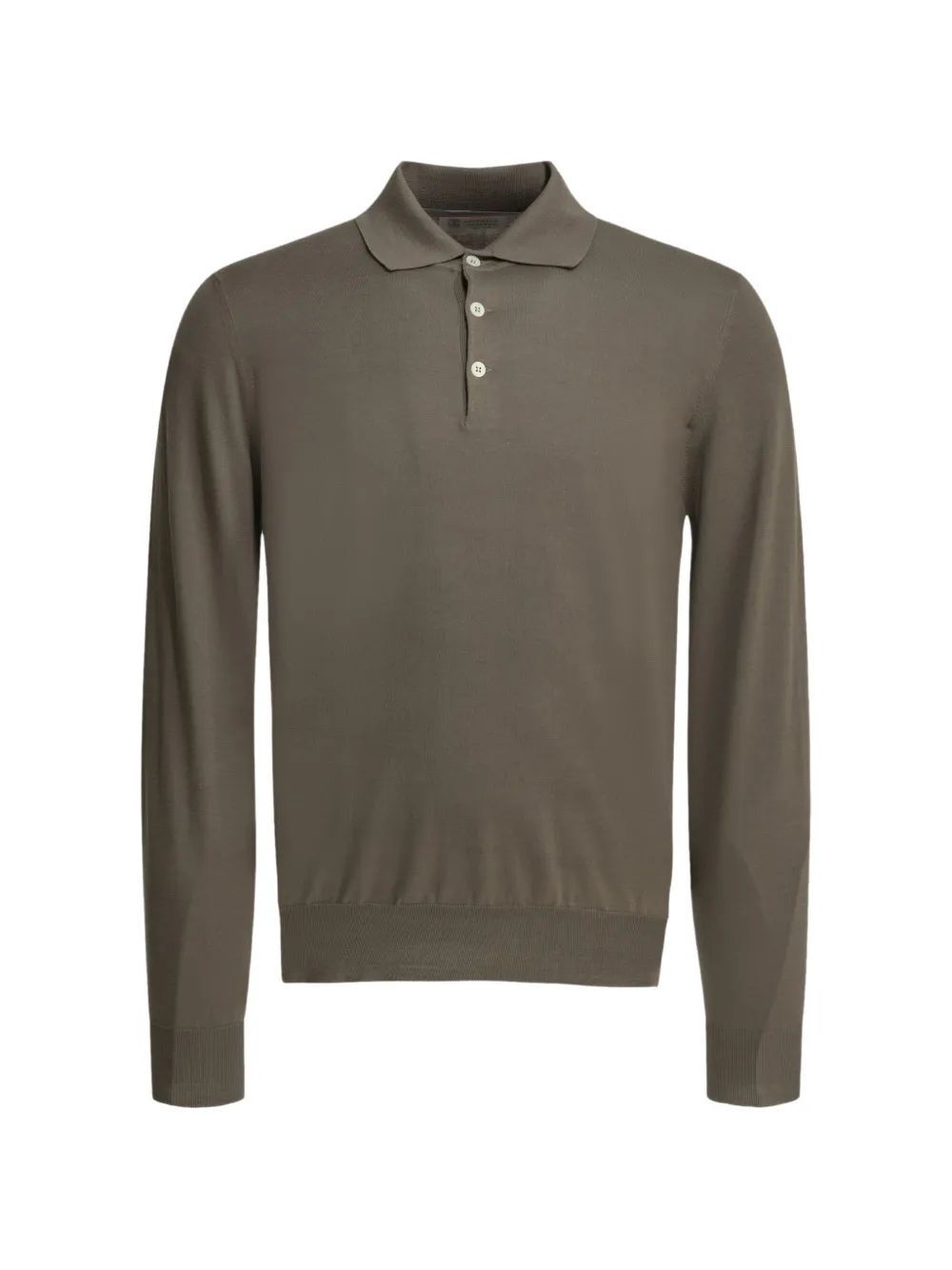 Brunello Cucinelli long-sleeve polo shirt - Grigio