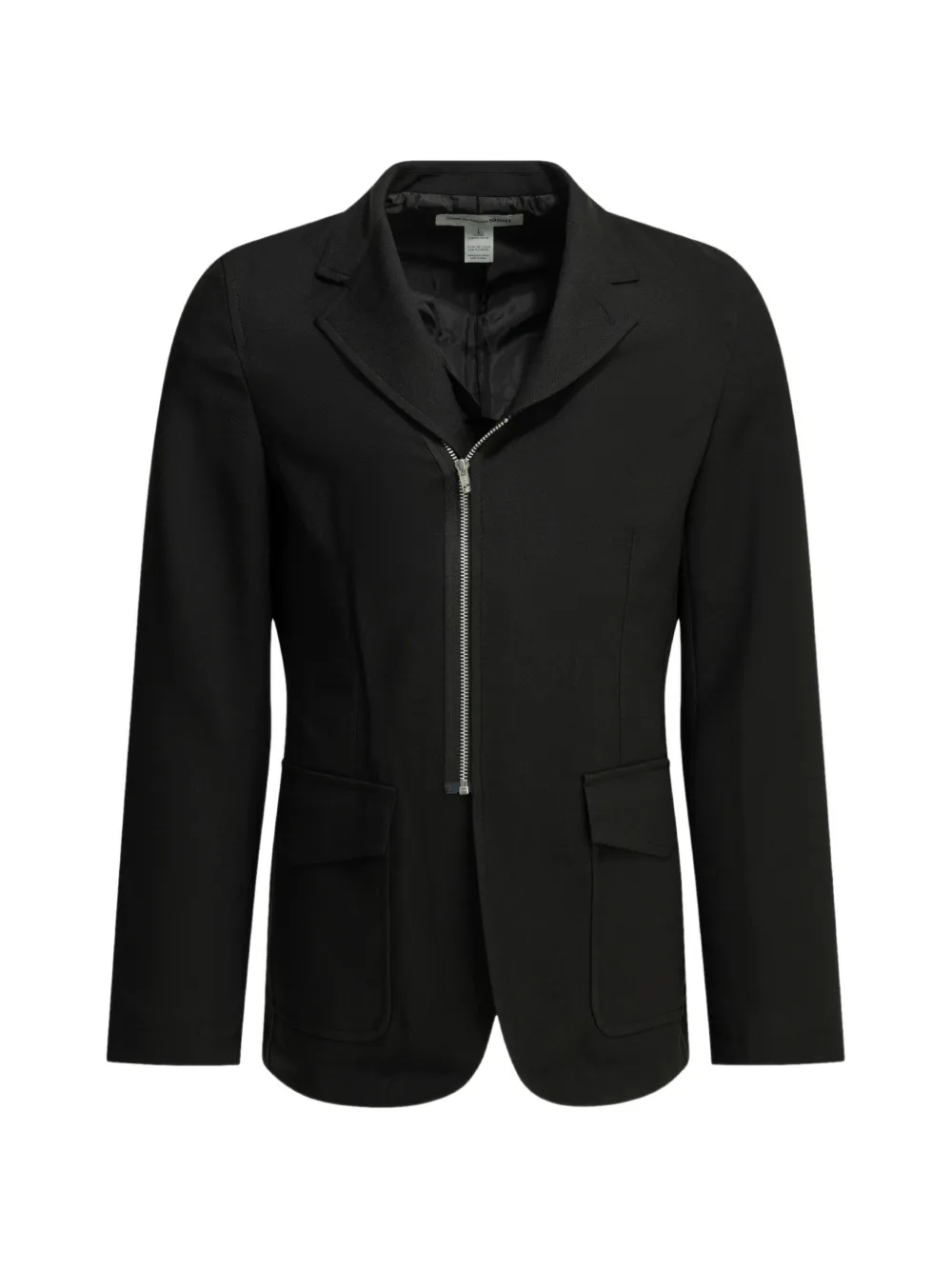 Comme Des Garçons Shirt single-breasted zip-up blazer - Nero