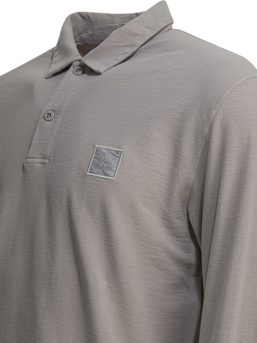 Stone Island Poloshirt met logopatch Grijs