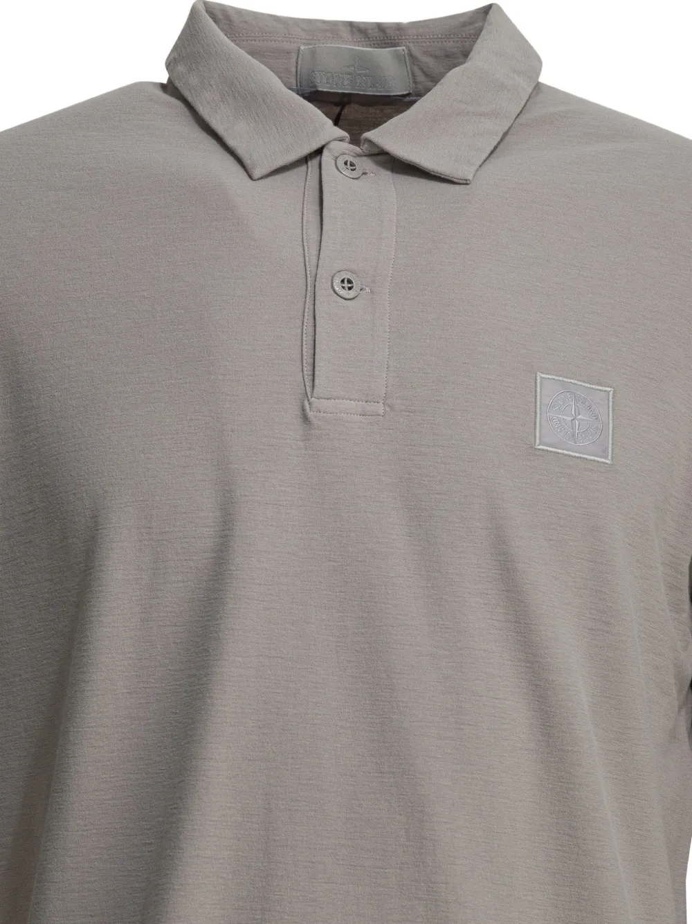 Stone Island Poloshirt met logopatch Grijs