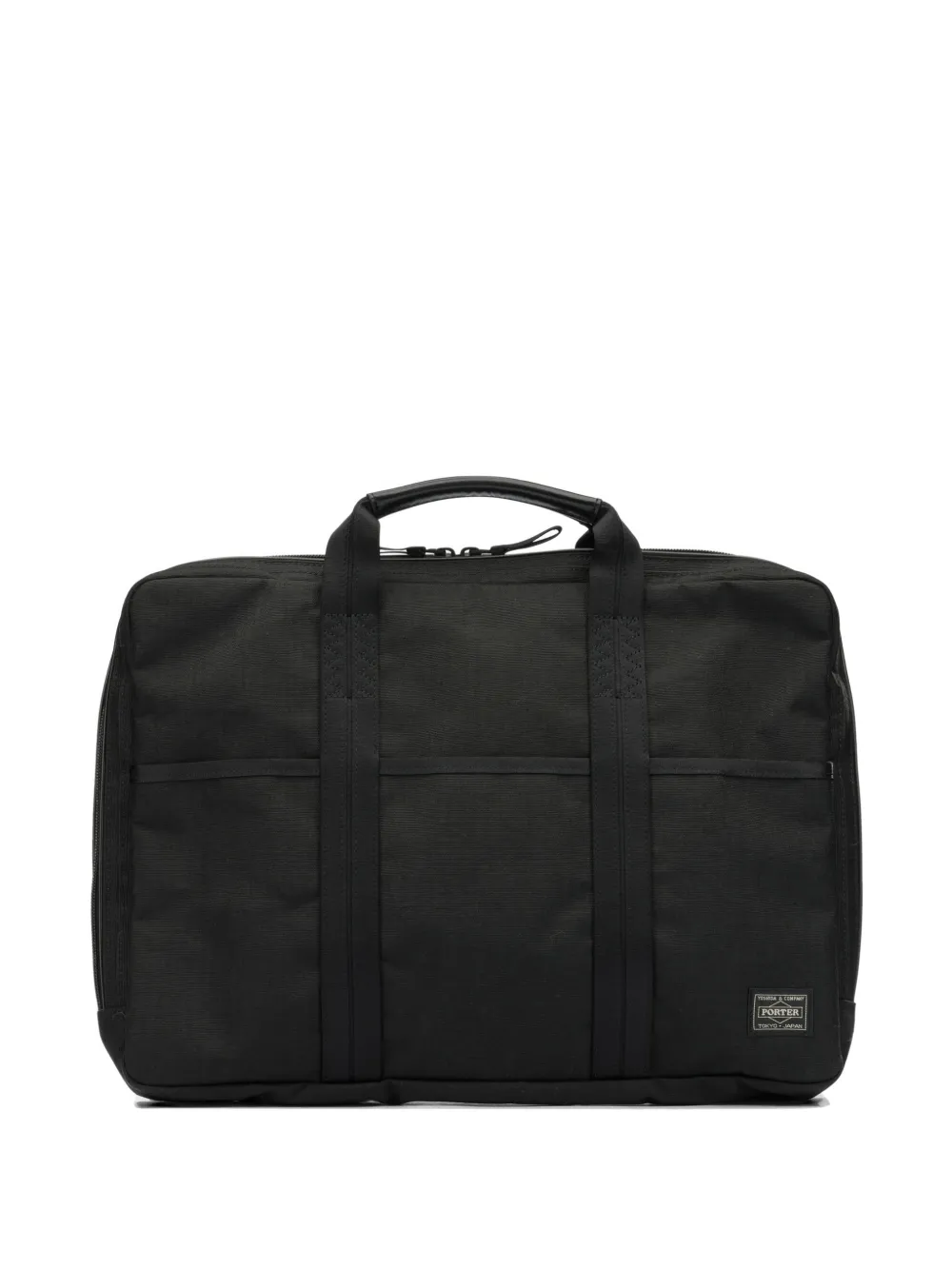 Porter-Yoshida & Co. Hybrid 2way logo-patch briefcase - Schwarz