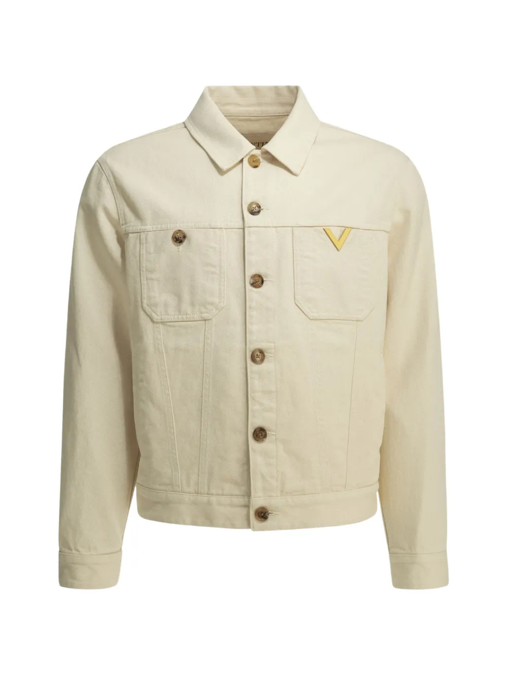 Valentino Garavani logo-detail denim jacket - Toni neutri