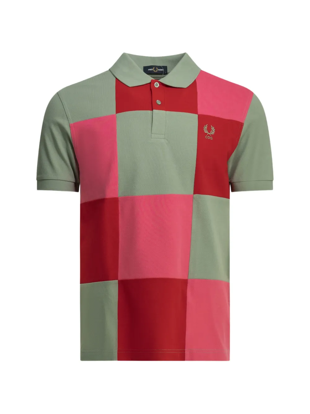 Comme Des Garçons x Fred Perry logo-embroidered polo shirt - Grün