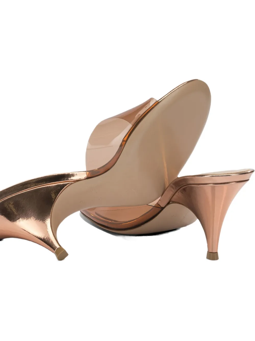 Gianvito Rossi Sofia metallic-finish mules Goud