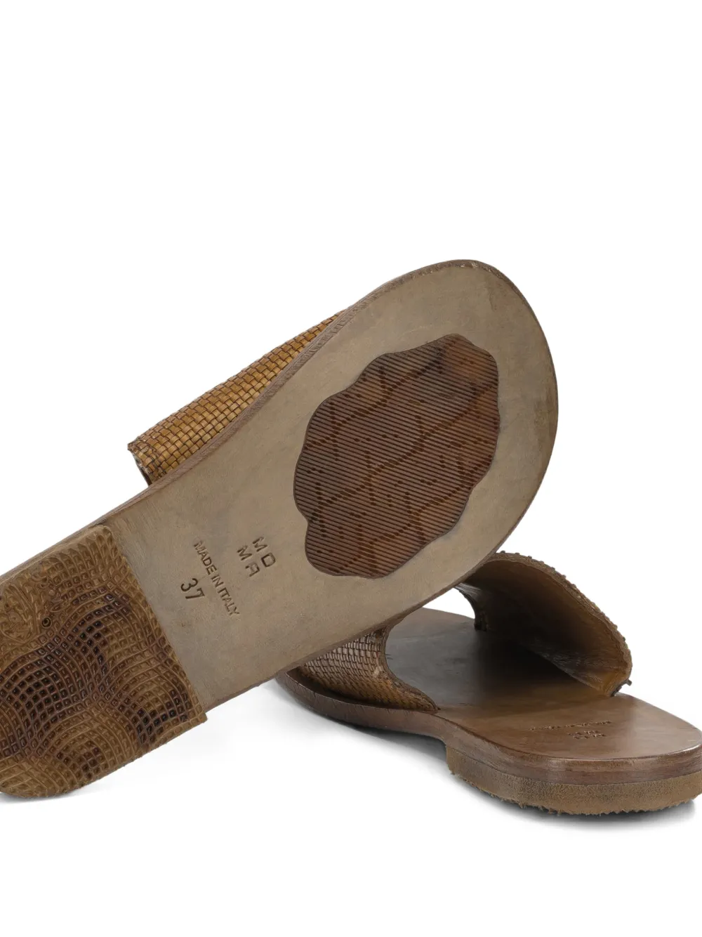 Moma Indina woven leather sandals Beige