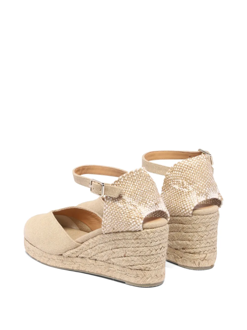 Castañer Chiarita espadrilles met sleehak en gespsluiting Beige