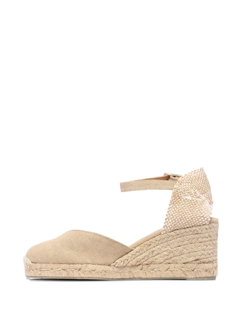 Castañer Chiarita espadrilles met sleehak en gespsluiting Beige