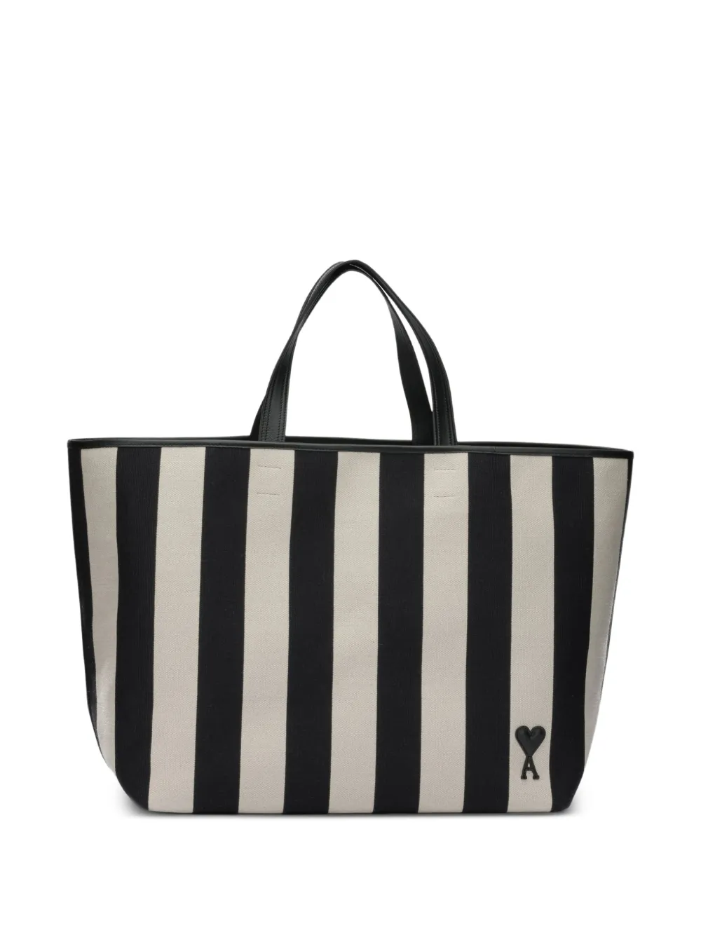 AMI Paris striped-pattern tote bag - Nero