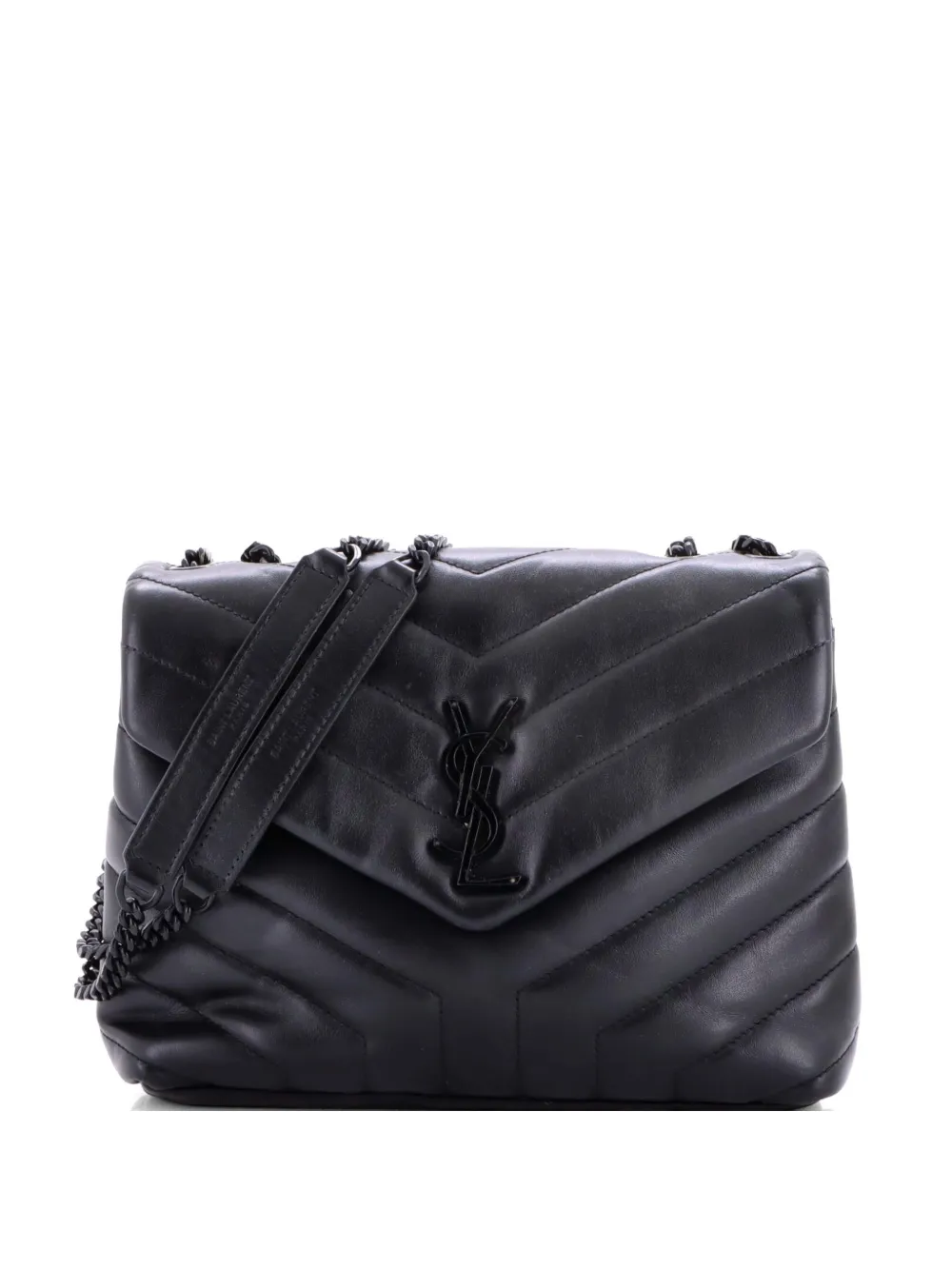 Saint Laurent Pre-Owned Loulou Matelasse Chevron Leather Small shoulder bag - Schwarz