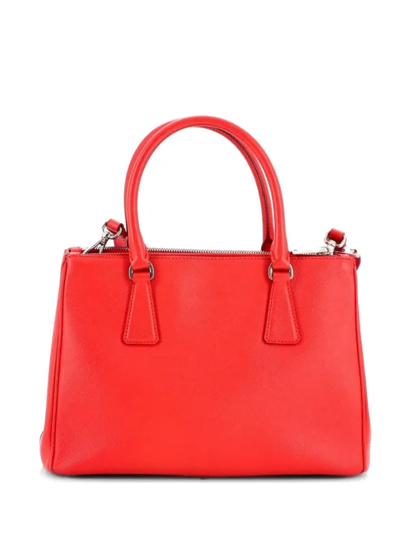 Prada Pre-Owned ガレリア ダブルジップ サフィアーノ レザー スモール 