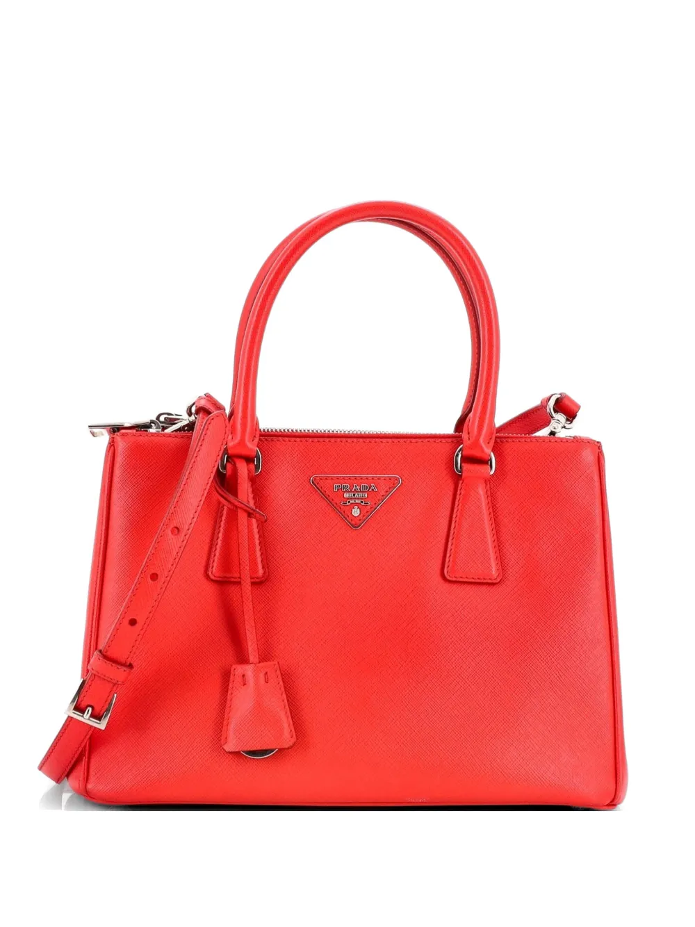 Prada Pre-Owned Galleria Double Zip Saffiano Leather Small tote bag - Rosso