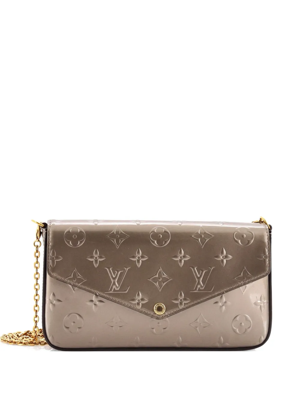 Louis Vuitton Pre-Owned Felicie Pochette Limited Edition Metallic Monogram Vernis shoulder bag - Oro