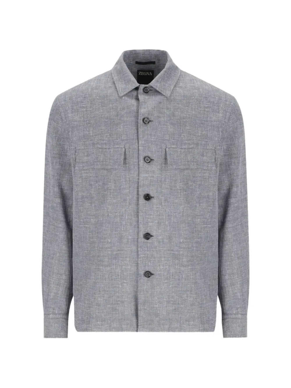 Zegna button-up flap-pocket shirt - Grau