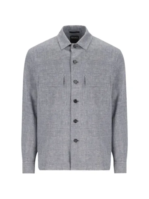 Zegna button-up flap-pocket shirt