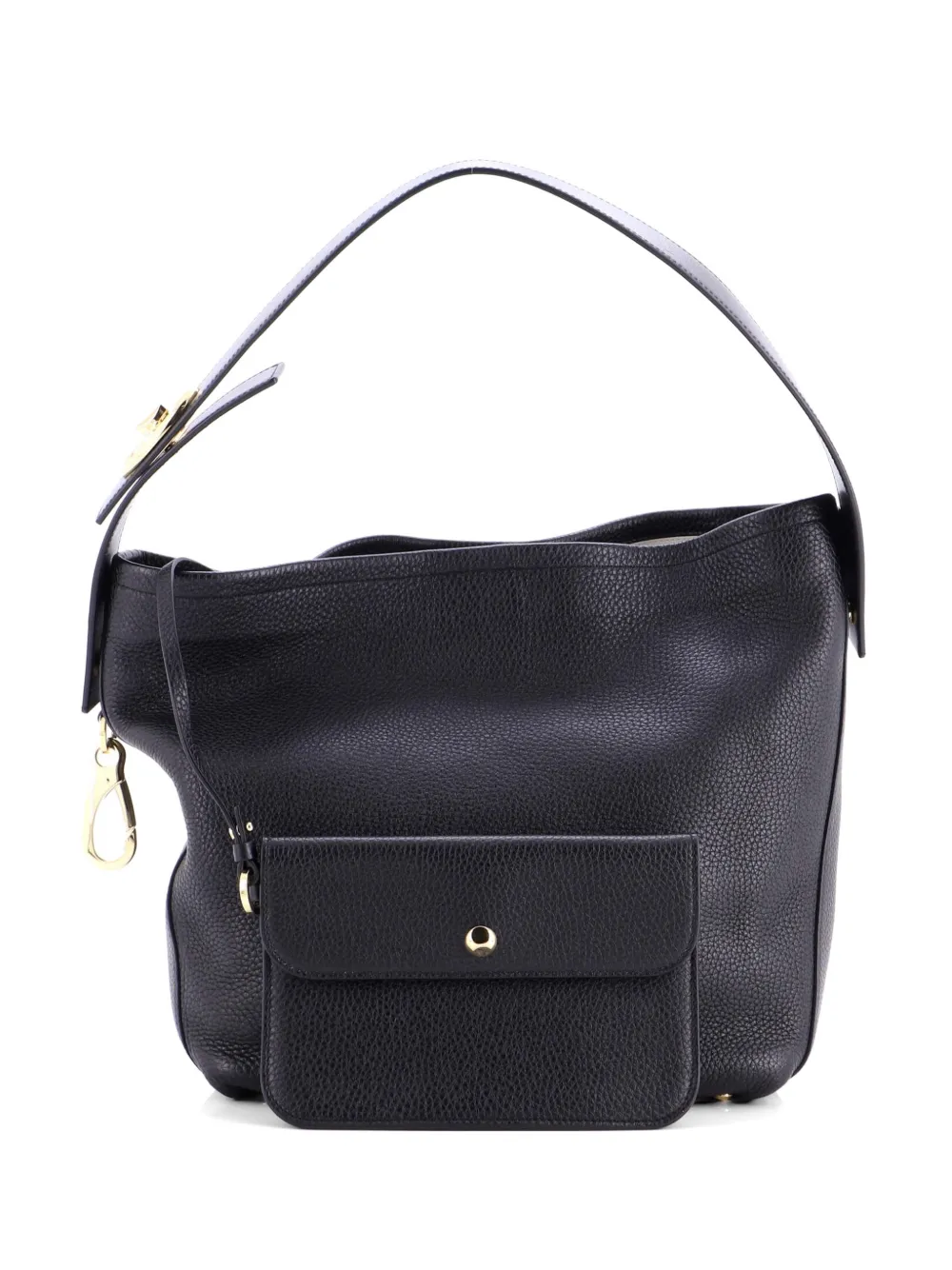 Valentino Garavani Pre-Owned VLogo Ohval Hobo Leather shoulder bag - Nero