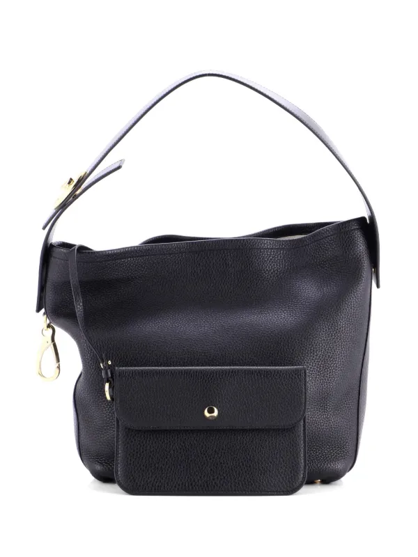 Valentino Garavani Pre-Owned Vロゴ オーバル ホーボー レザー 