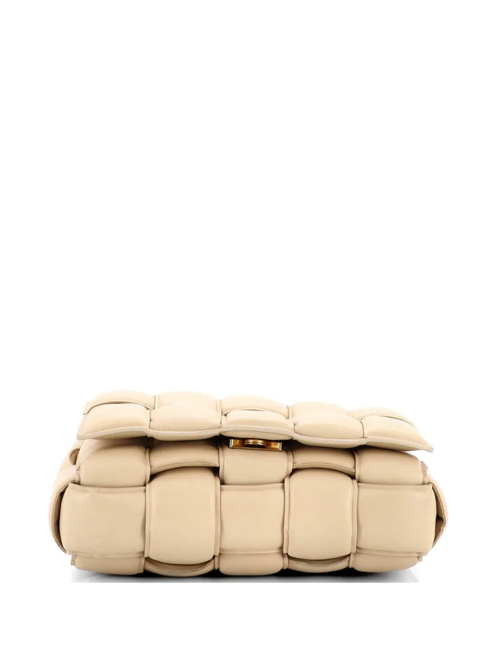  Bottega Veneta Pre-owned Borsa A Tracolla Cassette Imbottita In Pelle Con Motivo Maxi Intrecciato E Catena - Toni Neutri 